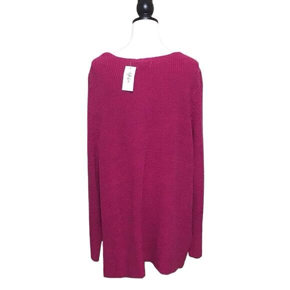 Style & Co Plus Pink V-Neck Sweater 3X NWT - Picture 4 of 7